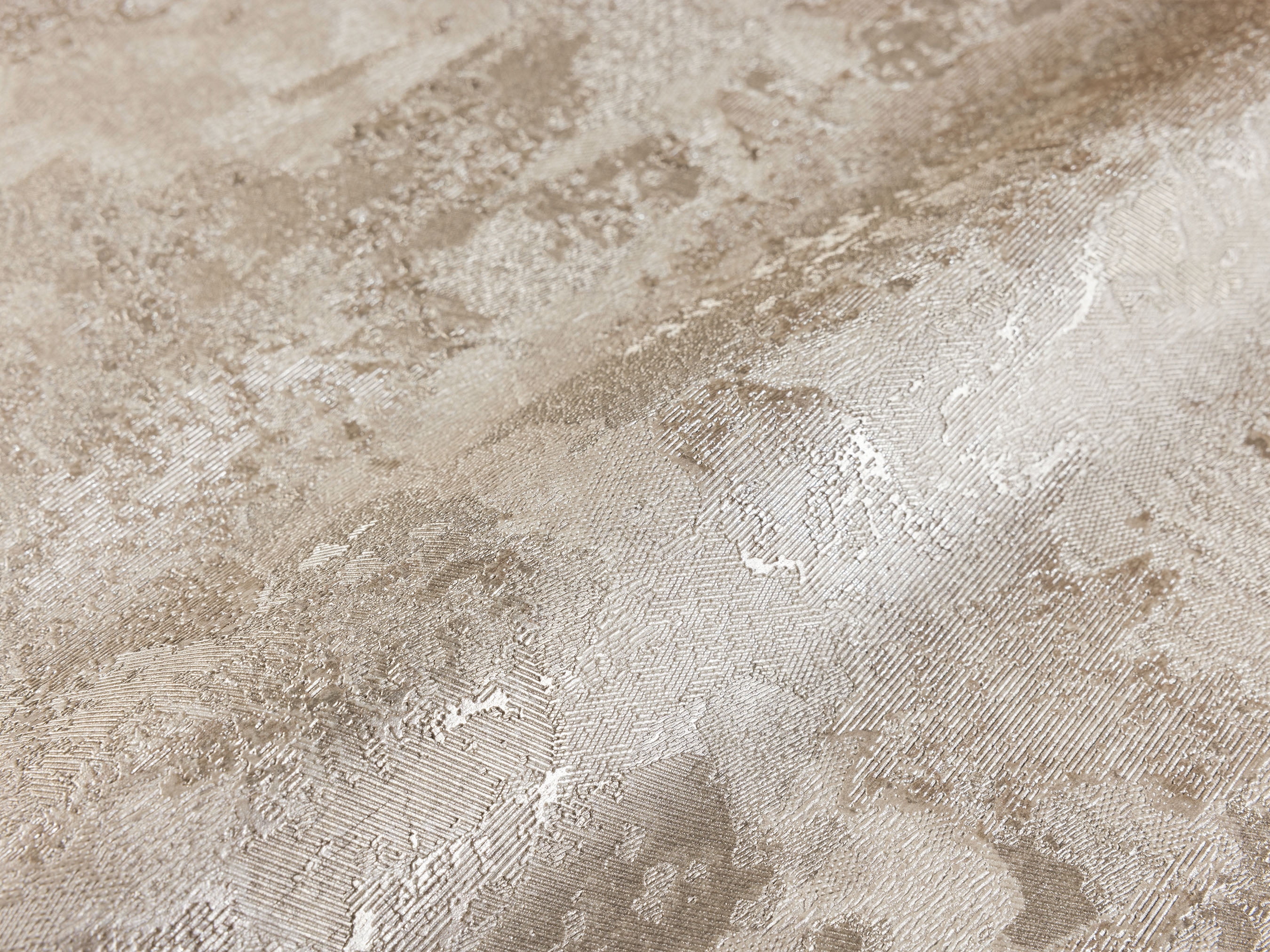 Silver Embossed Wallpaper, Texture Wallcovering, Decorative Roll, 41.7”W X 393”H 113.8 sq ft