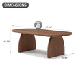 thumbnail image 3 of Tcbosik Oval Coffee Table, 47 Inch Modern Cocktail Table, Center Table for Living Room, Easy Assembly, Walnut Brown, 3 of 7