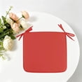 thumbnail image 5 of 2PCS 15.74" Polyester Square Chair Cushion with Ties, Thick Padded Non-Slip Seat Pad for Indoor/Outdoor Dining Patio Kitchen Chairs(Red), 5 of 5