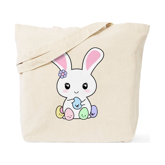 CafePress - Kawaii Easter Bunny Tote Bag - Unisex Canvas Tote Bag, Beige, 1-Piece