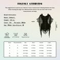 thumbnail image 3 of iixpin Womens Long Sleeve Vintage Gothic Dress Medieval Retro Cosplay Costume Halloween Dress Up Black XL, 3 of 3