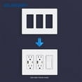 thumbnail image 3 of 3-Gang Screwless Decorative Wall Plates, Mid-Size Unbreakable Thermoplastic Faceplate Cover for Decorator Receptacle Outlet Switch, UL Listed (5 Pack, White), 3 of 7