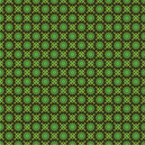 Ahgly Company Indoor Square Patterned Dark Forest Green Area Rugs, 7' Square