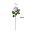 thumbnail image 5 of Oiur Artificial Rose Branch with Stem Home Wedding Party Faux Flower Floral Arrangement Indoor Outdoor Garden Decoration Photo Props,Blue, 5 of 8