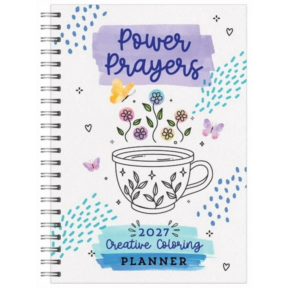 2027 Power Prayers Creative Coloring Planner, (Spiral-Bound)
