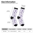 thumbnail image 2 of Honeii Lavender Flowers Print Adult Socks,Crew Socks,Casual Calf Socks,Daily Wear Socks for Men & Women, Perfect for Sports, Casual and Everyday Use, 2 of 6