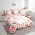 thumbnail image 2 of Catabedysis Pink Flowers ABC Print M 7-Piece Twin Bedding,Personalized Monogrammed Gifts Bedding Comforter Set,Pink Reversible For Girls, 2 of 7