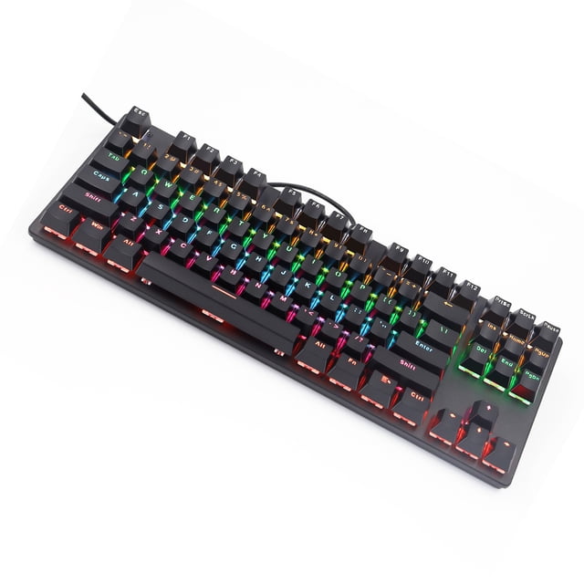 K87 Biojee Wired Teclado de JUEGO MECÁNNICO DE 87 TECLAS RAYBOW ...