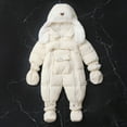 thumbnail image 2 of VNKIDY Girls Bodysuits Baby Winter Snowsuit With Plush Lined Hooded Warm Onesie Jumpsuit For Infant Toddler Cold Weather Outfit Lovely Onesie, 2 of 9