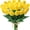 Yellow, variant on Morttic 24pcs Artificial Tulips Flowers Fake Faux PU Tulip Bouquet Real Touch Flowers Table Arrangement for Home Room Office Party Wedding Decoration (Red)
