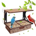 thumbnail image 1 of Comedero para pájaros Ellfoe de metal para ventana con ventosas, 0,77 kg, 1 of 7