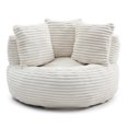 thumbnail image 5 of Leumius Lazy Sofa,Corduroy Fabric Oversized Bean Bag Sofa with High Back,Lounge Floor Sofa for Gaming,Reading Living Room Bedroom Office,Beige, 5 of 7