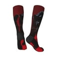 thumbnail image 5 of Lsque Black Panther Red Background Printed Crew Socks Men's Women's LightWeight Thin Casual Calf Socks ,Knee High Socks,Cotton Socks, 5 of 9