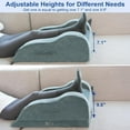 thumbnail image 4 of Adjustable Leg Elevation Pillows for After Surgery, Ergonomic Curve Keeps Knee Straight, Memory Foam Pillow Blood Circulation, Swelling and Pain Relief (Single Leg), 4 of 4