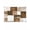 brown, variant on Teal Geometric Sun Shade Sail 8'x10' Rectangle Outdoor Shade Canopy, Vintage Oil Painting Contemporary Porch Shades Outdoor Sun Blocking Screen, Sunshade Cloth Covers for Patio/Deck/Garden
