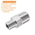 thumbnail image 3 of Unique Bargains 1/4x1/8 BSPT Filetage Mâle Raccord de Tuyau de Réducteur Hexagonal en Acier Inoxydable 3 Comte, 3 of 5