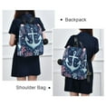 thumbnail image 4 of FORMRS Women's Travel Backpack Purse Anti-Theft Hidden Pockets Casual Shoulder Bag, Light Blue Anchor, 4 of 7