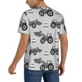 thumbnail image 2 of Fotbe Gray Tractor Baseball Jersey Shirt for Men and Women, Casual Short Sleeves Button Down T-Shirt-X-Large, 2 of 9
