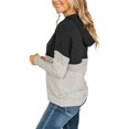 thumbnail image 3 of Women's Color Block Hoodies Fall Long Sleeve Sweatshirt Casual Drawstring Pullover Tops Striped Tunic Shirts, 3 of 5