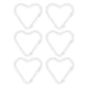 thumbnail image 1 of Clip de gancho en forma de corazón Uxcell [Paquete de 6] - Clip de llavero con gancho de resorte [Blanco/Aleación de aluminio], 1 of 6