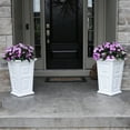 thumbnail image 3 of Wyndham Tall Planter - White - 2-Pack, 3 of 7