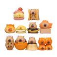 thumbnail image 1 of Set de figuras adorables capibaras de resina para jardín con temática gastronómica, 1 of 2