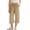 Beige, variant on Ixbnca Girls Capri Pants Cute Elastic High Waist Cropped Pants Casual Solid Color Loose Pants with Pockets