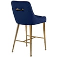 thumbnail image 2 of Meridian Furniture Owen 28"H Velvet Bar Stool in Navy (Set of 2), 2 of 5