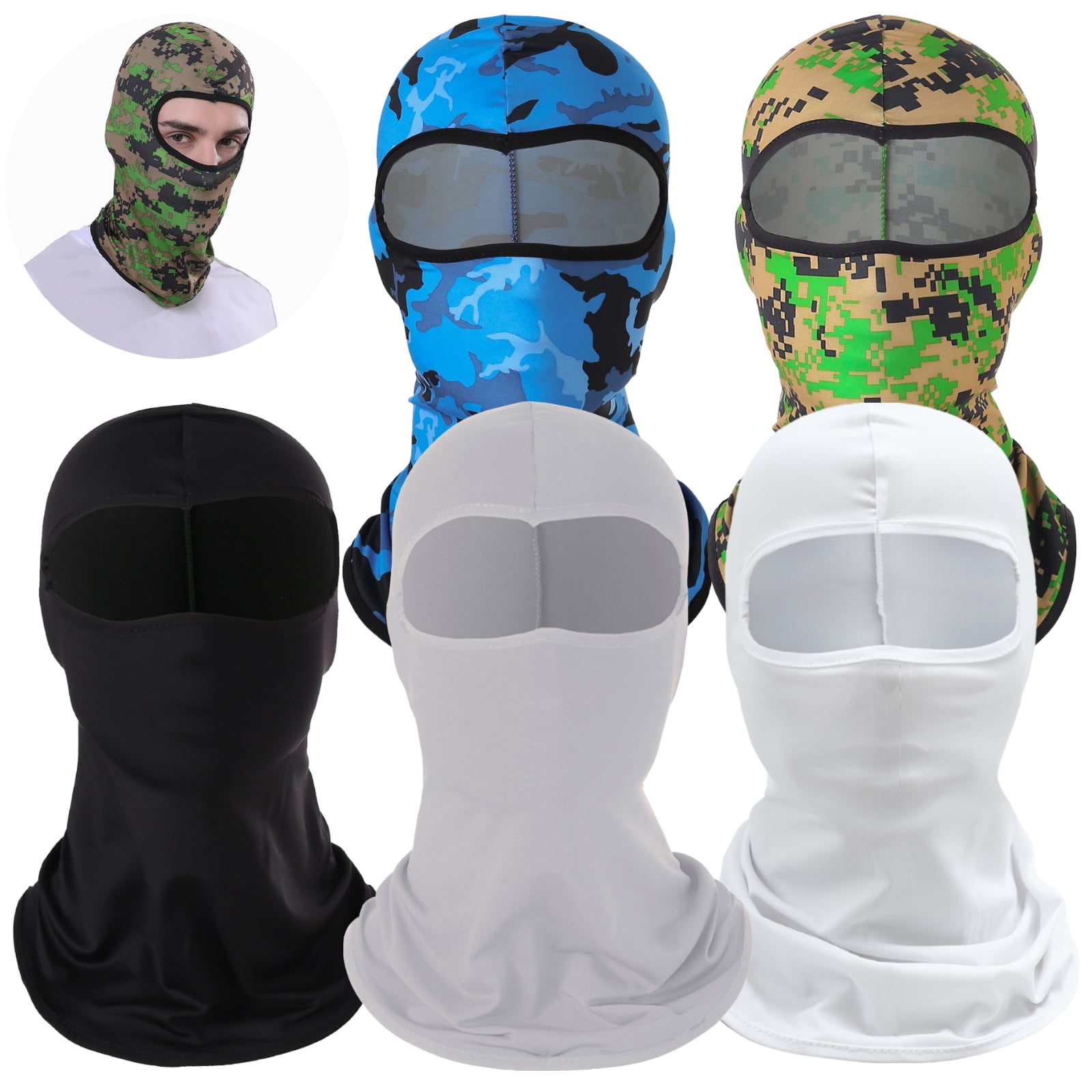 Sepela Distressed Balaclava Ski Mask, Knitted, Windproof, Warm