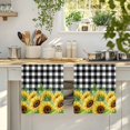 thumbnail image 4 of Summer Sunflowers Kitchen Towels Set of 2, Rustic Botanical Flowers Black Plaid Absorbent Dish Towels for Kitchen, Microfiber Hand Towel, Quick Drying Tea Towel for Cleaning Decorative Dishcloths, 4 of 7