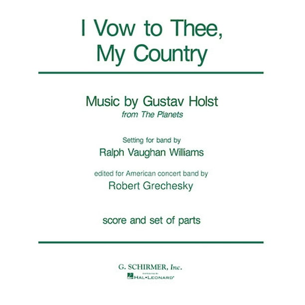 I Vow To Thee My Country Gustav Holst Score And Parts Sheet Music Songbook Walmart Com Walmart Com I Vow To Thee My Country Gustav Holst Score And Parts Sheet Music Songbook Walmart Com Walmart Com