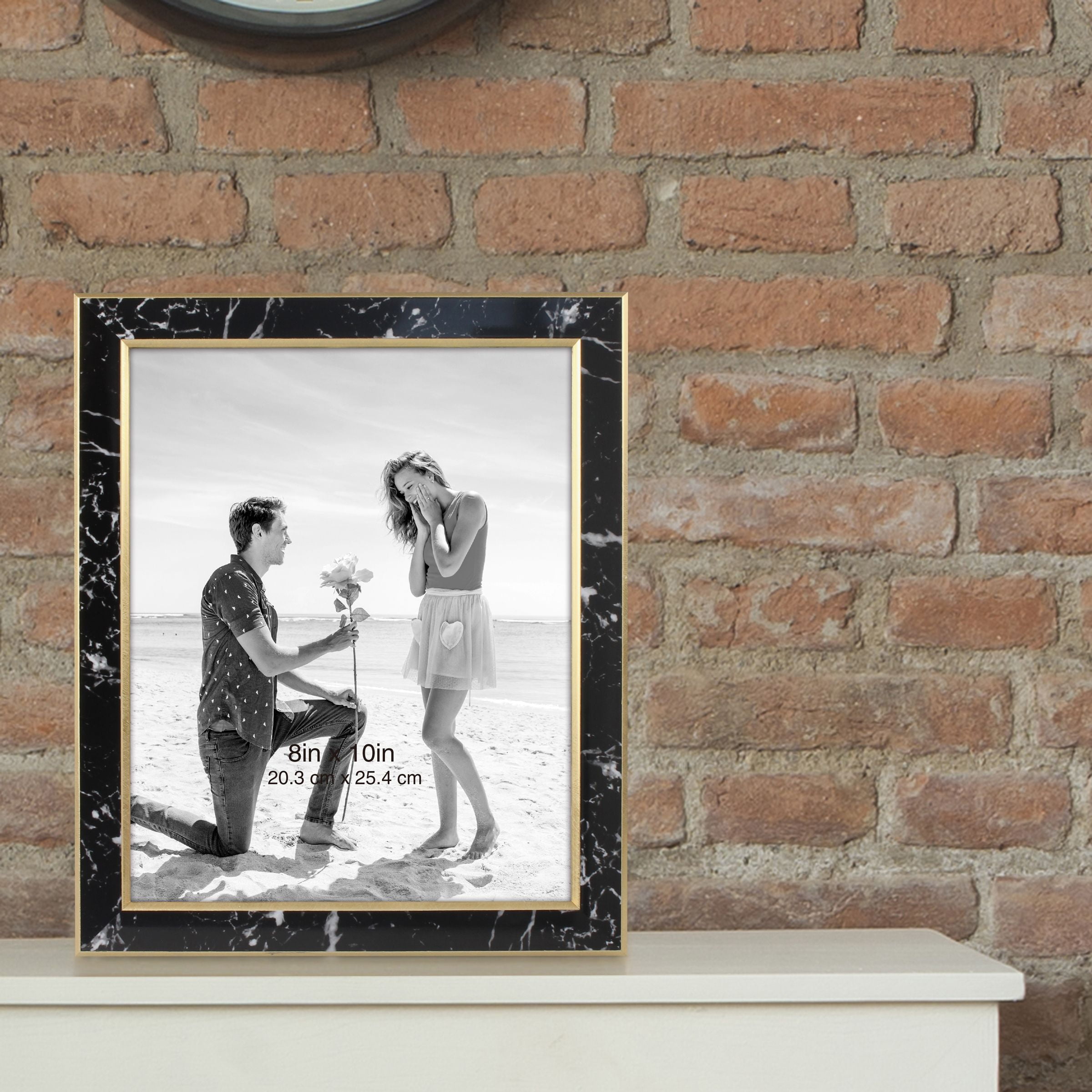Better Homes & Gardens 8" x 10" Rectangle Plastic Tabletop Single Picture Frame, Black