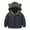 Black, variant on ANINEO Toddler Boys Girls Winter Coat Hooded Jacket Reversible Wear Thicken Windproof Zipper Warm Outwear