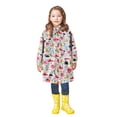 thumbnail image 3 of Binhe Boys and Girls Rain Poncho Children Kids Boys Girls Hooded Cartoon Print Rain Windproof Waterproof Outwear Raincoat Trench Coat Hoodies Clothes 2 to11Y, 3 of 8