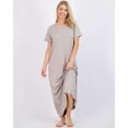 thumbnail image 5 of Real Essentials 3 Pack: Women's Soft Maxi Long Nightshirt Short Sleeve Soft Nightgown Sleep Dress (Available in Plus Size), 5 of 7