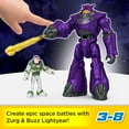 thumbnail image 2 of Disney and Pixar Lightyear Toys Imaginext Battle Blast Zurg & Buzz Lightyear Figure Set, 3 Pieces, 2 of 6
