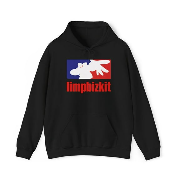 Limp Bizkit Hoodie Vintage 90s Y2K Nu Metal Rap Rock Band Sweatshirt - L / Black