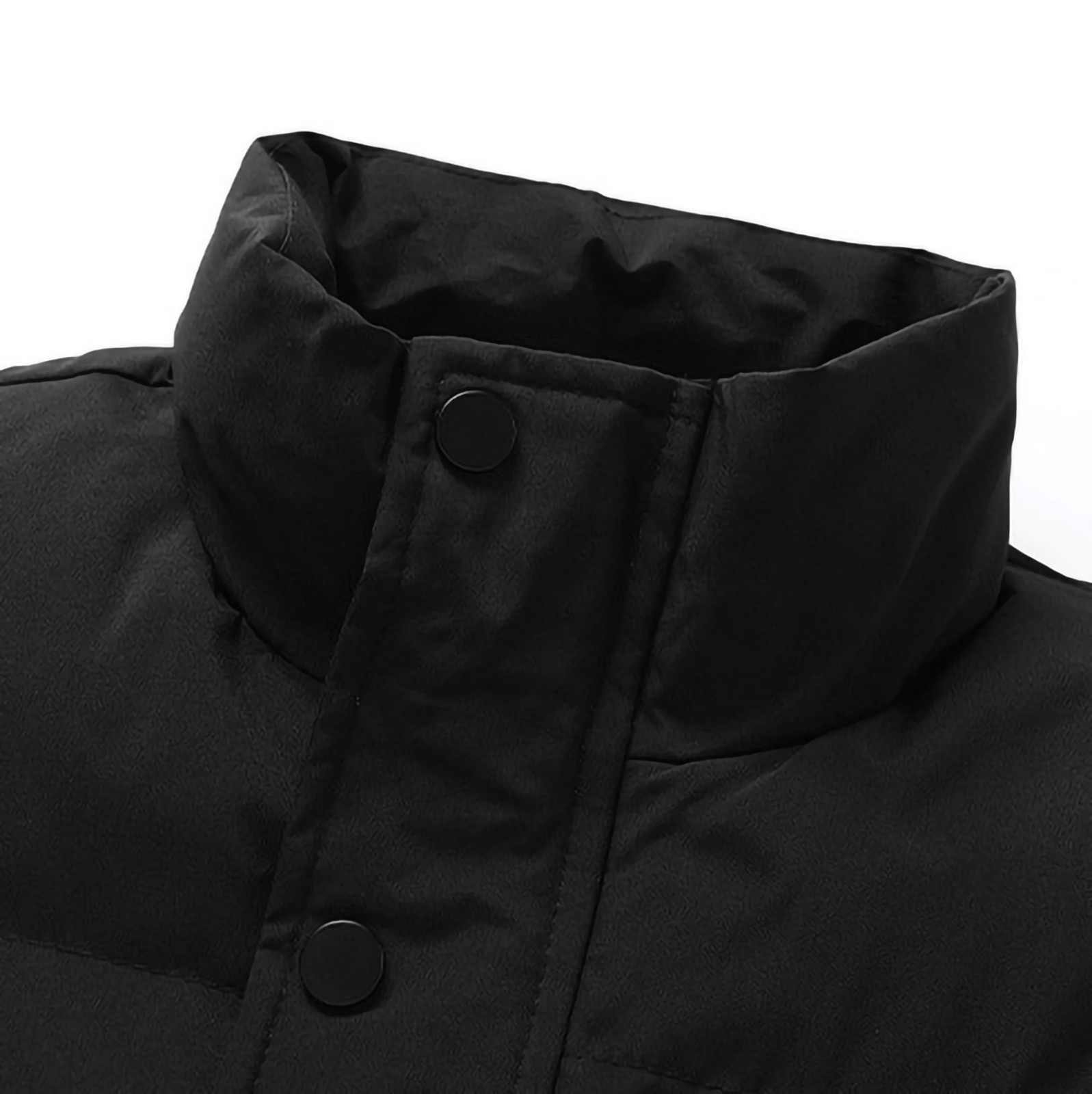 dzxyzu Men's Vest Lined Puffer Vest Sleeveless Mock Neck Down Jacket Outdoor Golf Waistcoat Running Vest Travel Winter Windbreak Coat - Black