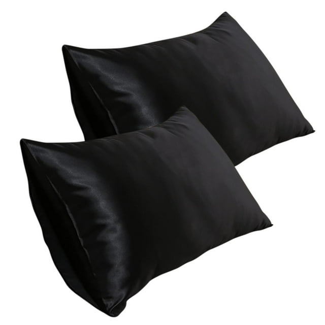 Renjiang Silky Satin Pillow Cases Set of 2, Soft Satin Pillowcases for Hair and Skin, Satin Pillow Covers with envelope Closure, Queen Size 20x30 Inches
