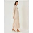 thumbnail image 4 of Textured Crew Neck Maxi Dress with Buttons, 4 of 6