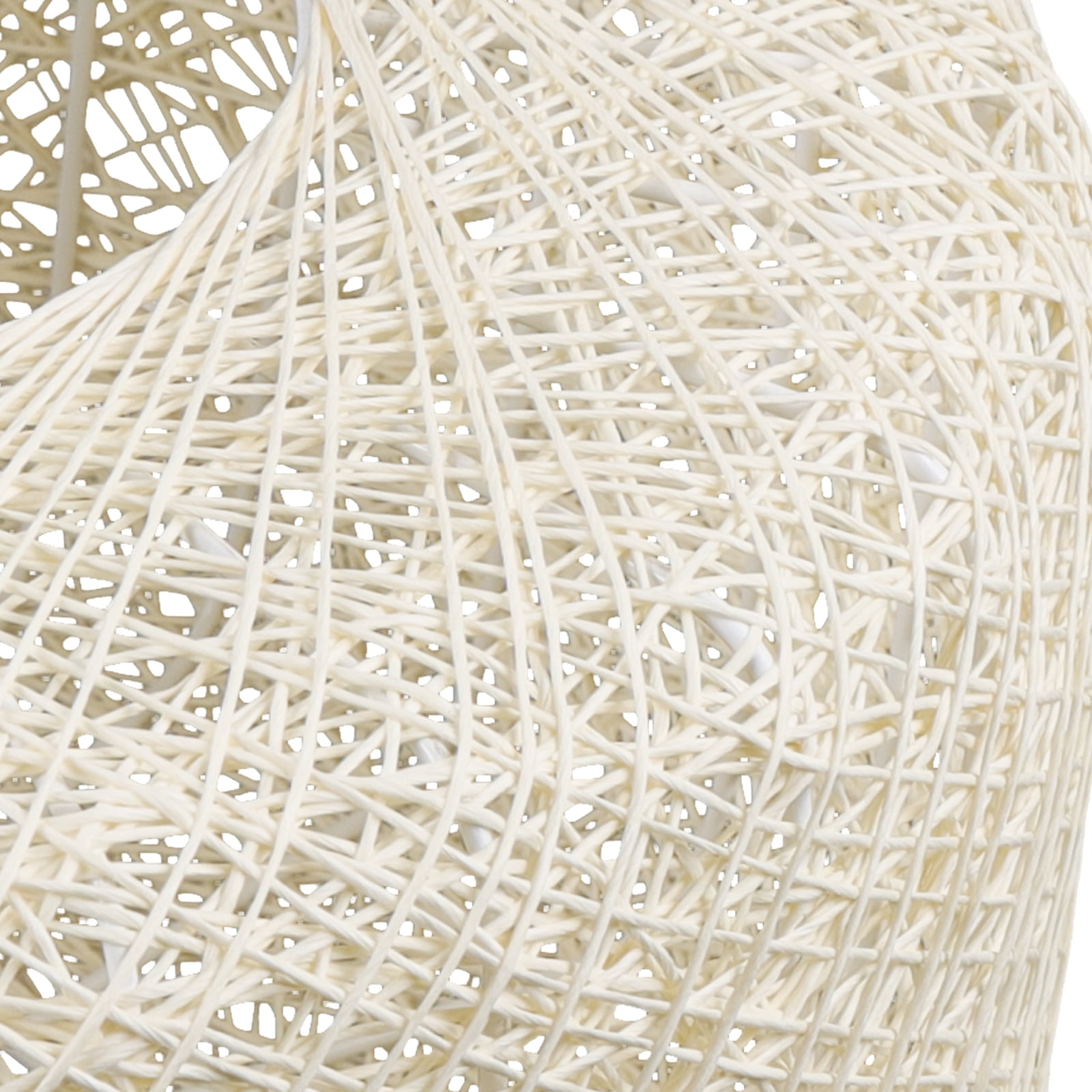 40cm/15.7" Wicker Rattan Shade Pendant Light Fixture Vintage Rustic Hanging Ceiling Lamp