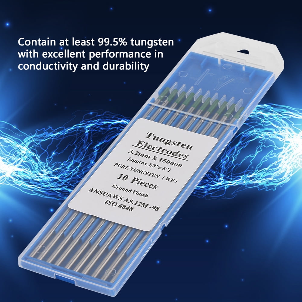 YESWELDER Elettrodo tungsteno TIG saldatura 2% lantanato 2.4 mm x 175 mm (blu, WL20/EWLa-2) 10