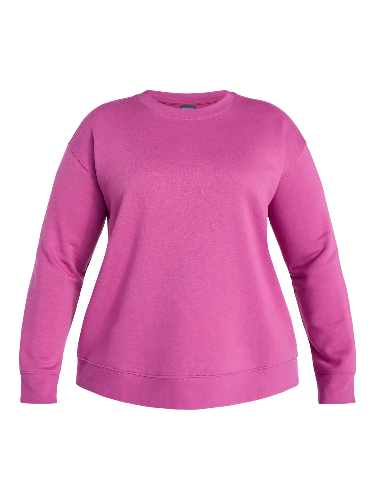Terra & Sky Women's Plus Size Fleece Sweatshirt with Long Sleeves, Size 0X-5X