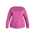 thumbnail image 5 of Terra & Sky Women's Plus Size Fleece Sweatshirt with Long Sleeves, Size 0X-5X, 5 of 5