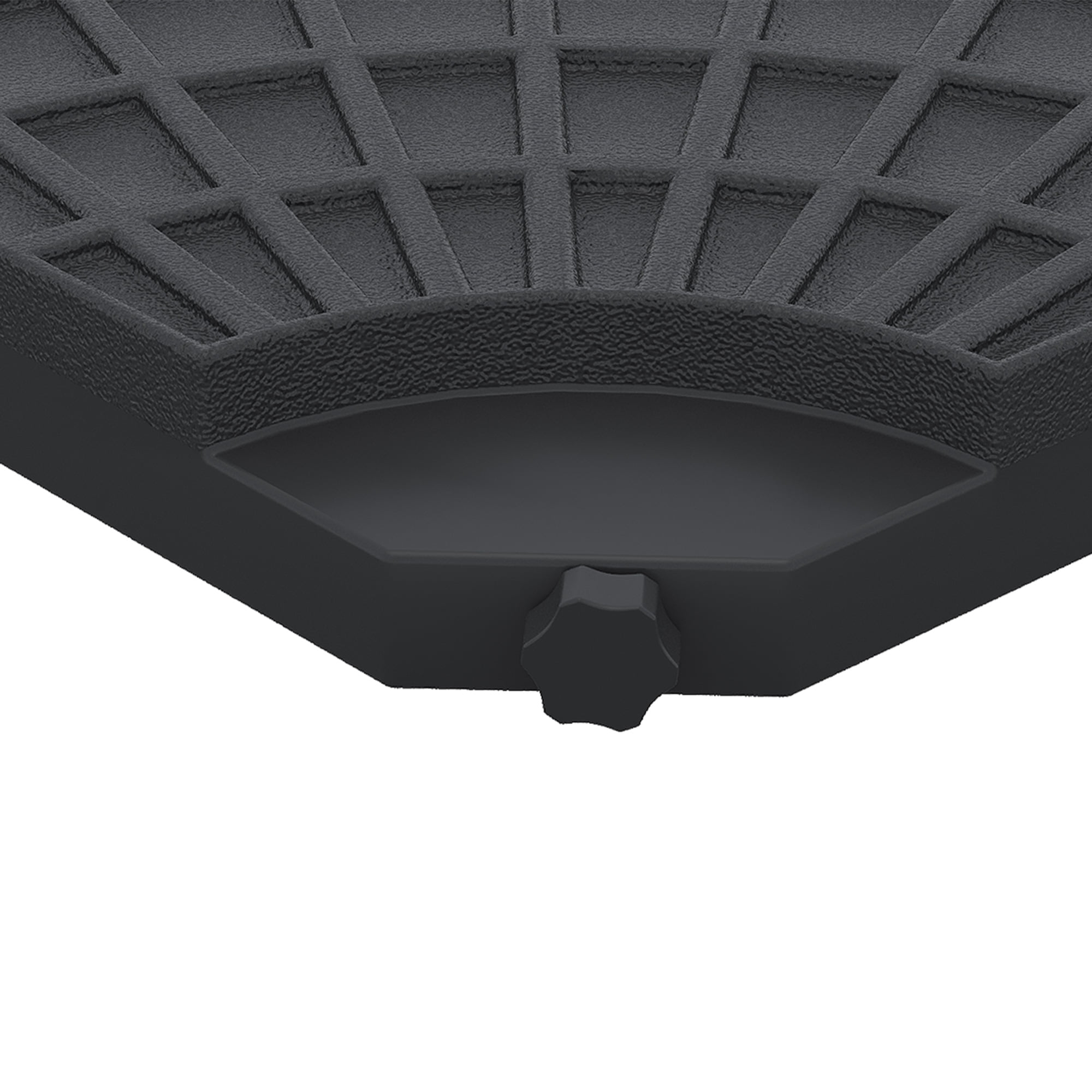 Outsunny 4 Pieces Round Patio Umbrella Base, Cantilever Offset Outdoor Umbrella Weights, 52 Liters Capacity Water or 112 lbs Capacity Sand Plates Set
