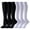 Black+White, variant on 6 Pairs Compression Socks for Women & Men, Breathable Lightweight Knee High Sports Compression Socks for Flying, Running, Cycling, Athletic, Travel and Everyday Wear (L/XL, Black+White)