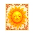 thumbnail image 2 of Whimsical Sun & Floral Pattern Flannel Blanket - Soft Cozy Durable for Sofa Travel Bed & Chair - Cheerful Design, 2 of 5