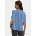thumbnail image 2 of Summer Tops Womens Solid T Shirts for Women Loose Shirts Basic Tee, 2 of 6