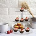 thumbnail image 4 of Puesto De Pasteles Soporte para Cupcakes para Cupcakes Soporte para Cupcakes De 3 Niveles Puestos De Postres Bandeja De Servicio De 3 Niveles Acrílico Levantador Pastelería, 4 of 4