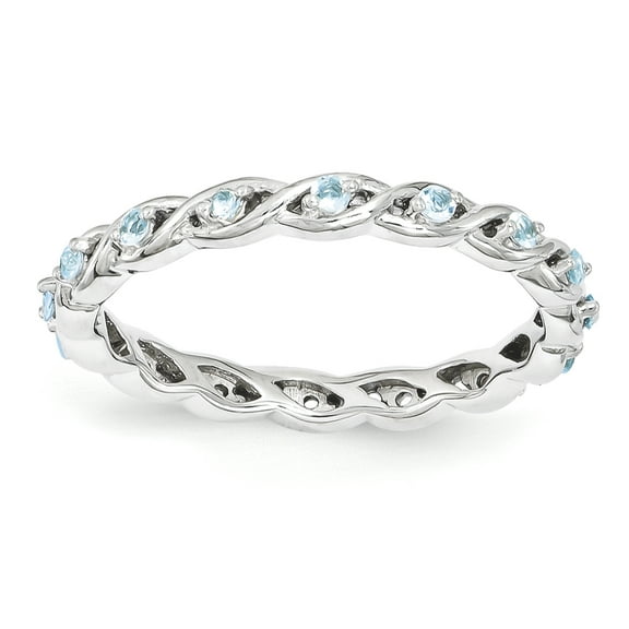 Blue Topaz Sterling Silver Ring